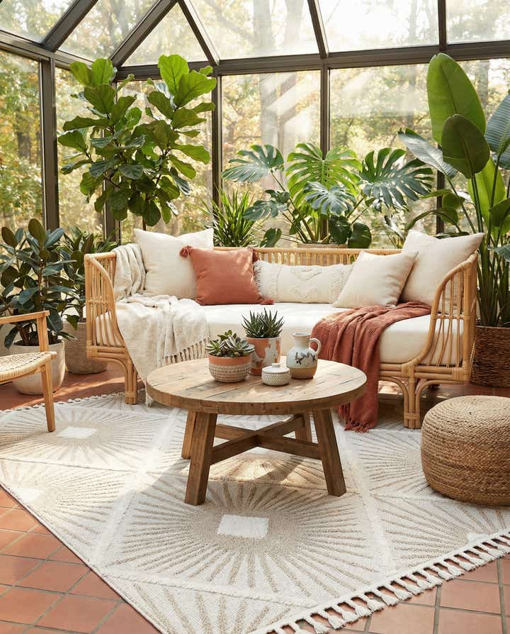 7' 10 x 7' 10 Boho Square Rug