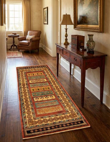 2' 8 x 6' 6 Luribaft Wool Runner Rug