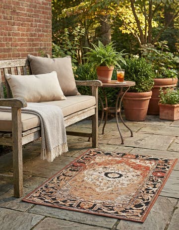 2' x 3' Easy-Clean Traditional Indoor / Outdoor Rug