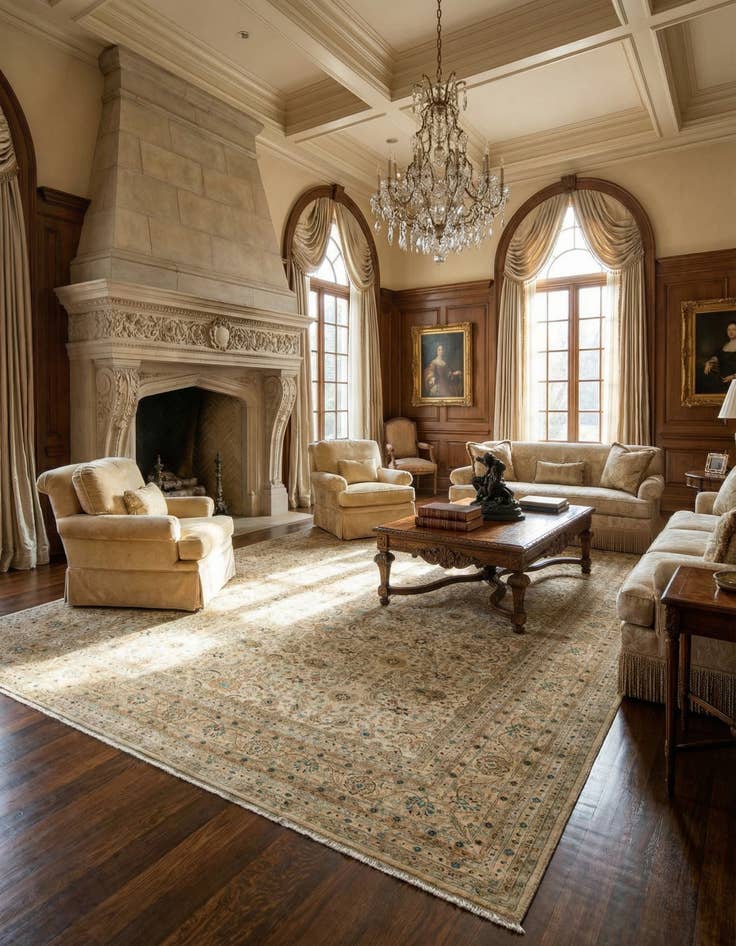 Detail image of 16' 9 x 31' 4  Hand Knotted Peshawar Ziegler Rug