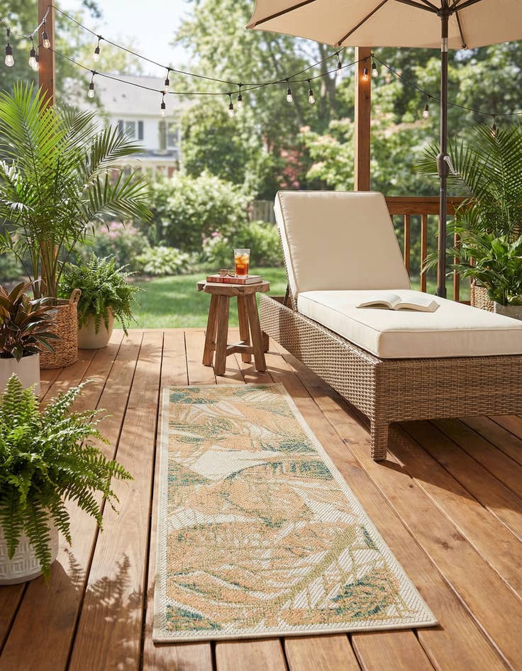 Detail image of 2' x 6'  Washable Baja Indoor / Outdoor Runner Rug