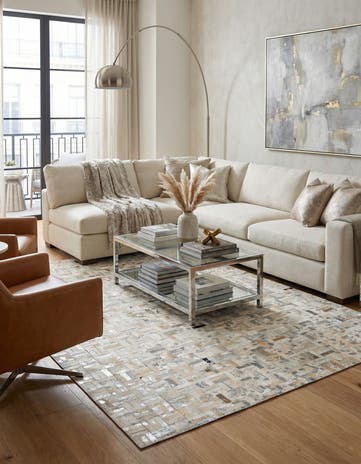 4' 11 x 8' 1 Cowhide Stocks Rug