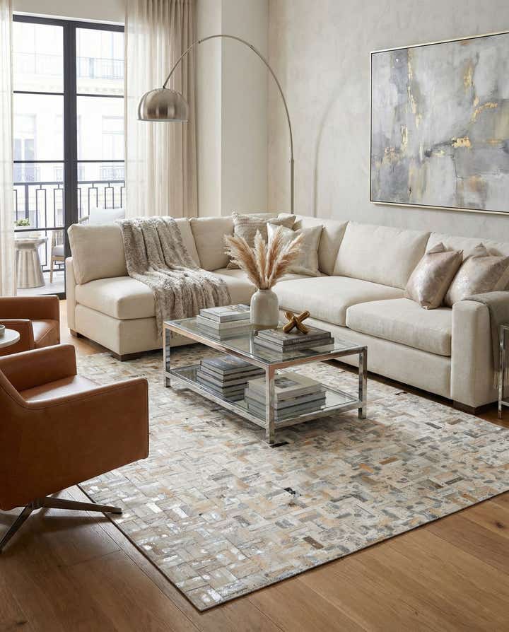 4' 11 x 8' 1 Cowhide Stocks Rug