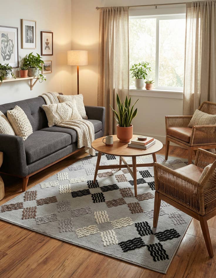 Detail image of 5' x 7' 7  Washable  Indoor / Outdoor Rug