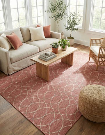 10' x 14' Easy-Clean Trellis Indoor / Outdoor Rug