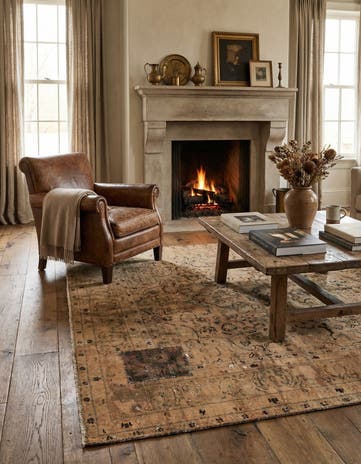 6' x 8' 10 Hand Knotted Ultra Vintage Persian Wool Rug