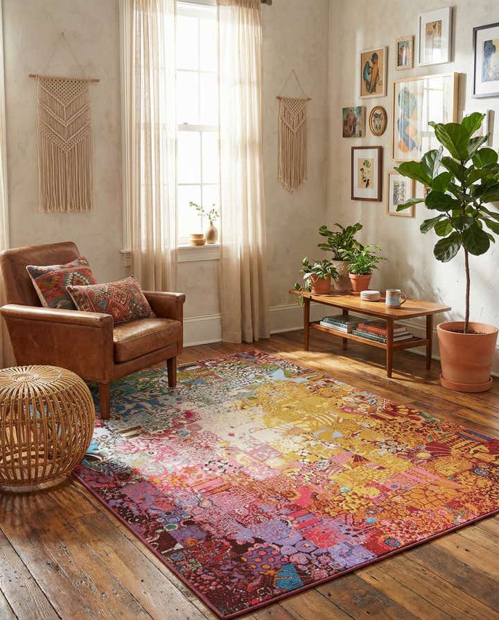 5' x 7' Easy-Clean Modern Indoor / Outdoor Rug