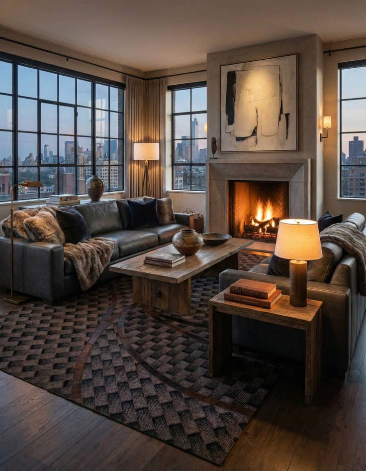 Detail image of  5' 1 x 7' 11 Cowhide - Patchwork Rug