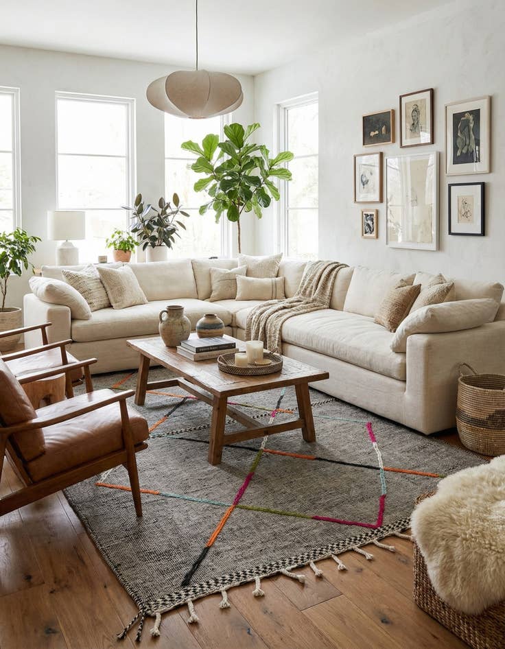 Detail image of 8' x 11' 6  Hand Knotted Moroccan Wool Rug