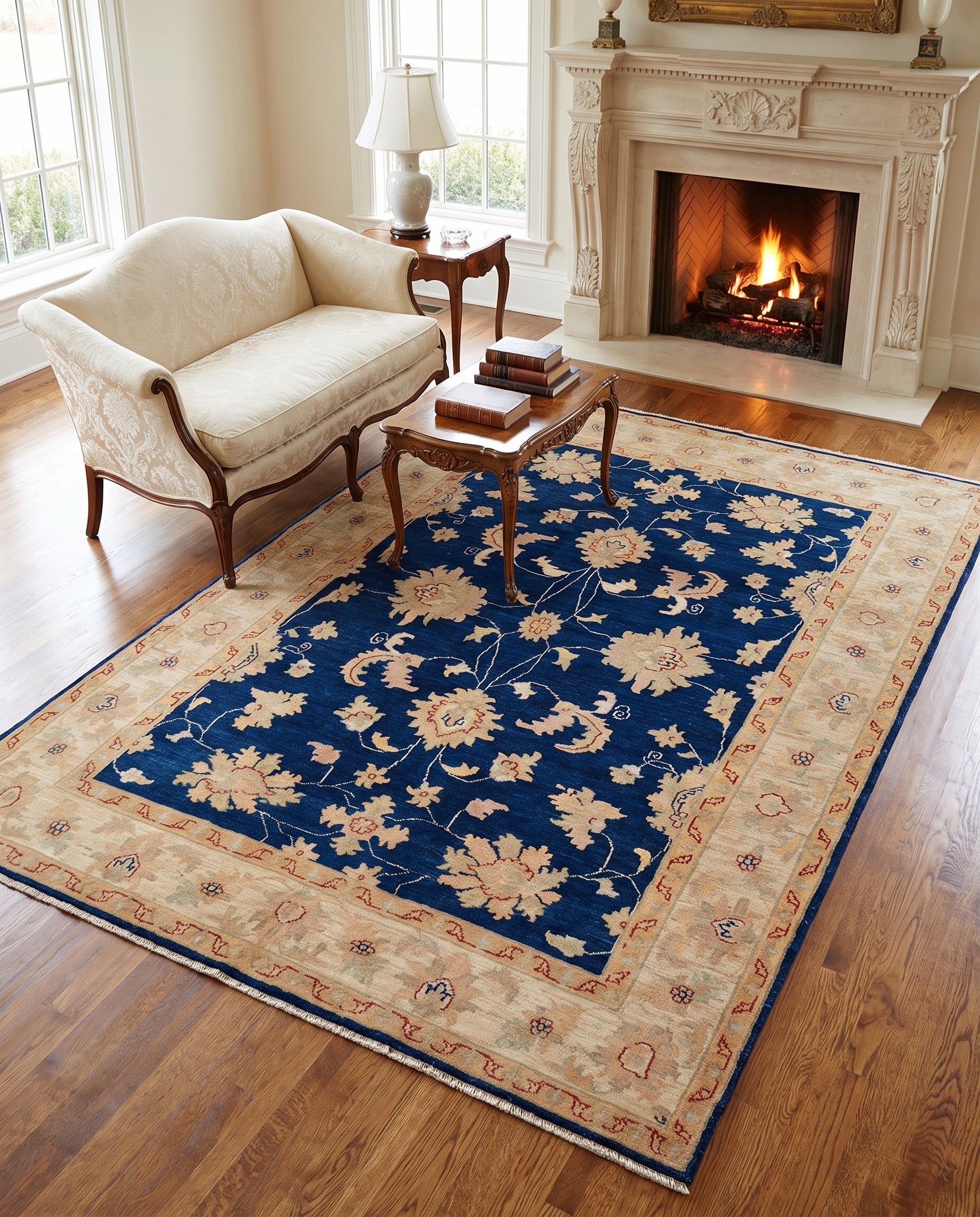 5' x 6' 8 Hand Knotted Ziegler Rug