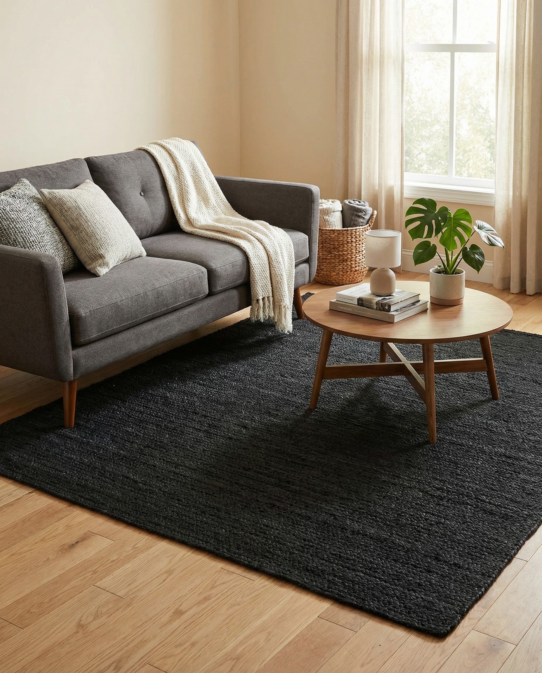  7' 10 x 7' 10  Hand Braided Jute Square Rug