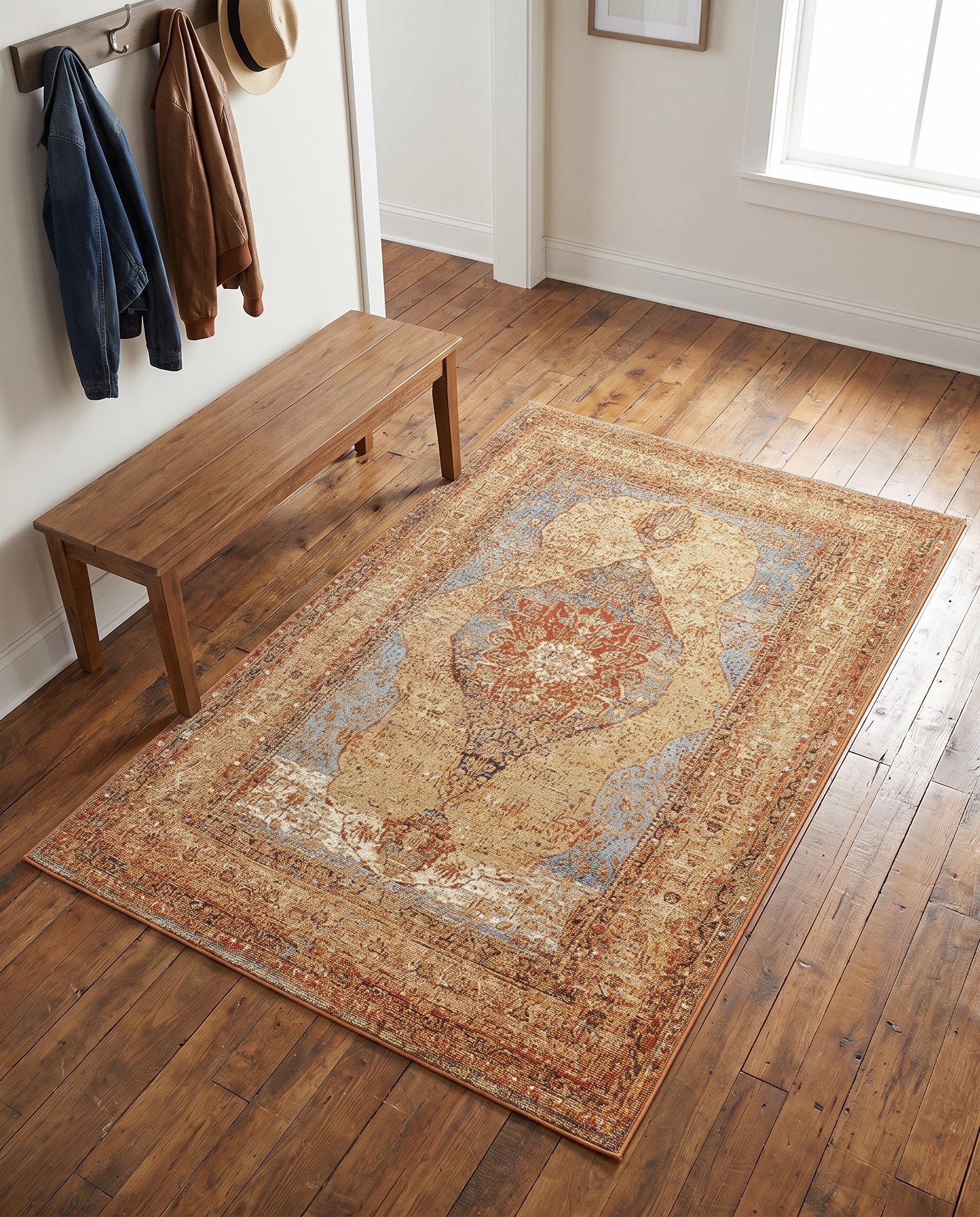 4' x 6' Easy-Clean Traditional Indoor / Outdoor Rug