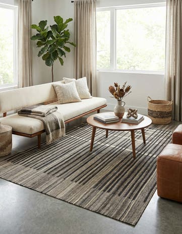 5' 7 x 8' Hand Woven Kilim Modern Wool Rug