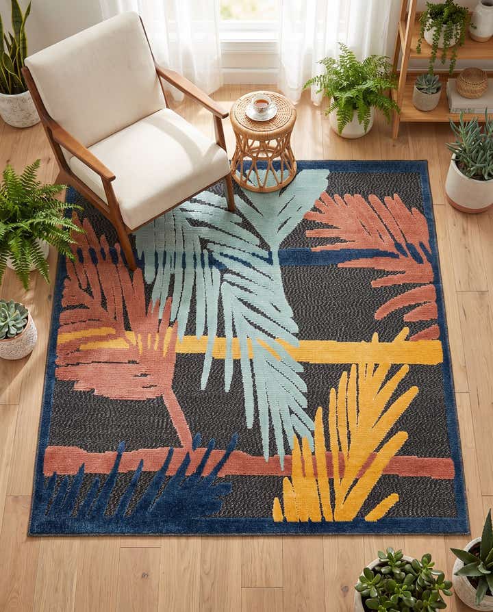 5' 3 x 5' 3 Easy-Clean Belize Indoor / Outdoor Square Rug