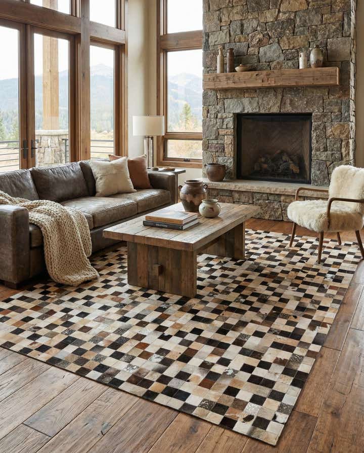 7' 11 x 9' 10 Cowhide - Patchwork Rug