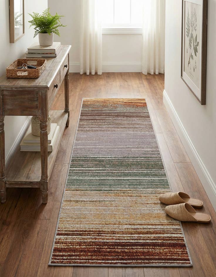 Detail image of  2' x 5'  Washable Modern Indoor / Outdoor Runner Rug