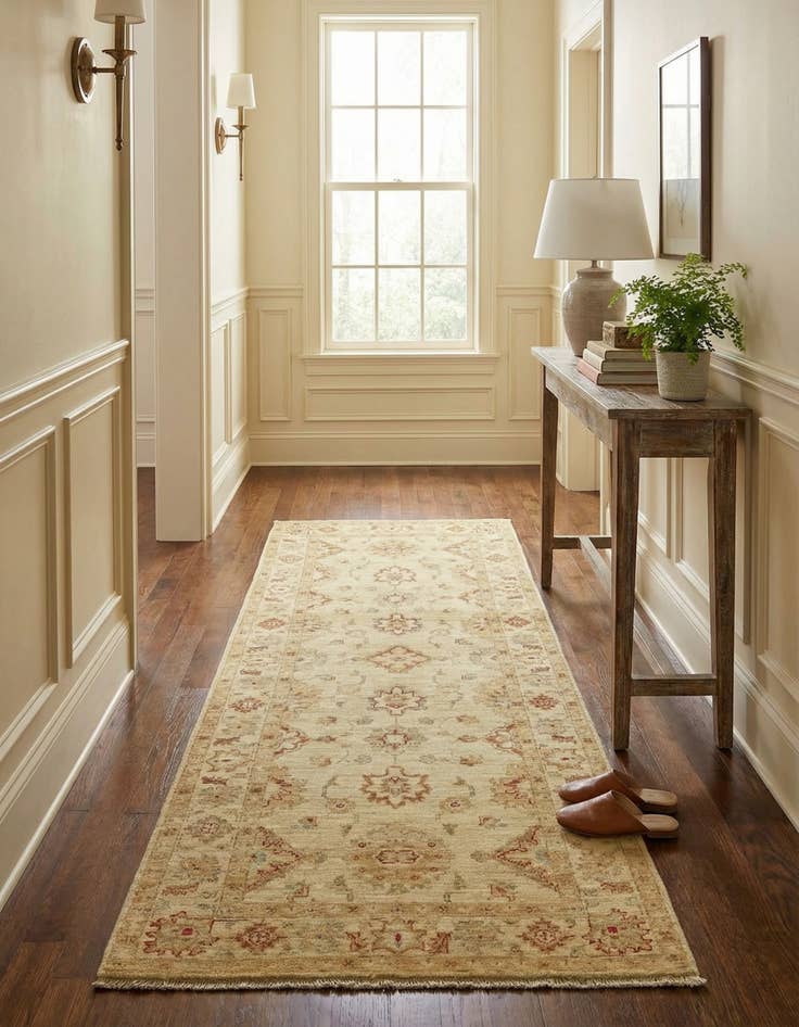 Detail image of 2' 6 x 6' 5 Hand Knotted Peshawar Ziegler Runner Rug