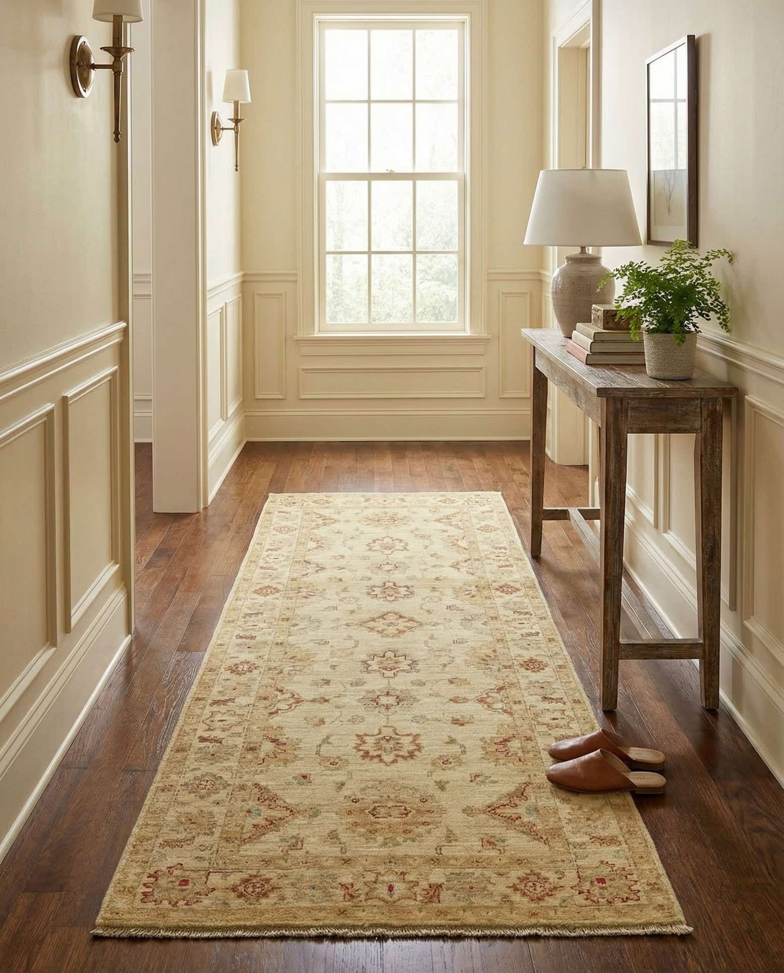 2' 6 x 6' 5 Hand Knotted Peshawar Ziegler Runner Rug