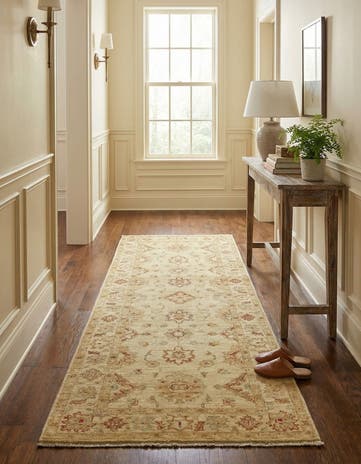 2' 6 x 6' 5 Hand Knotted Peshawar Ziegler Runner Rug