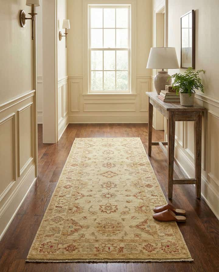 2' 6 x 6' 5 Hand Knotted Peshawar Ziegler Runner Rug