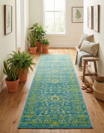3' x 9' 10 Ankara Runner Rug
