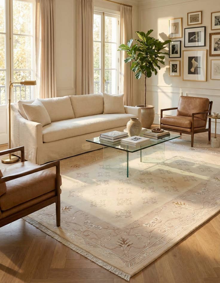 Detail image of  6' 7 x 9' 8  Hand Knotted Darya Wool Rug