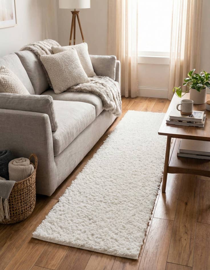 Detail image of 2' x 8' Zermatt Shag Runner Rug