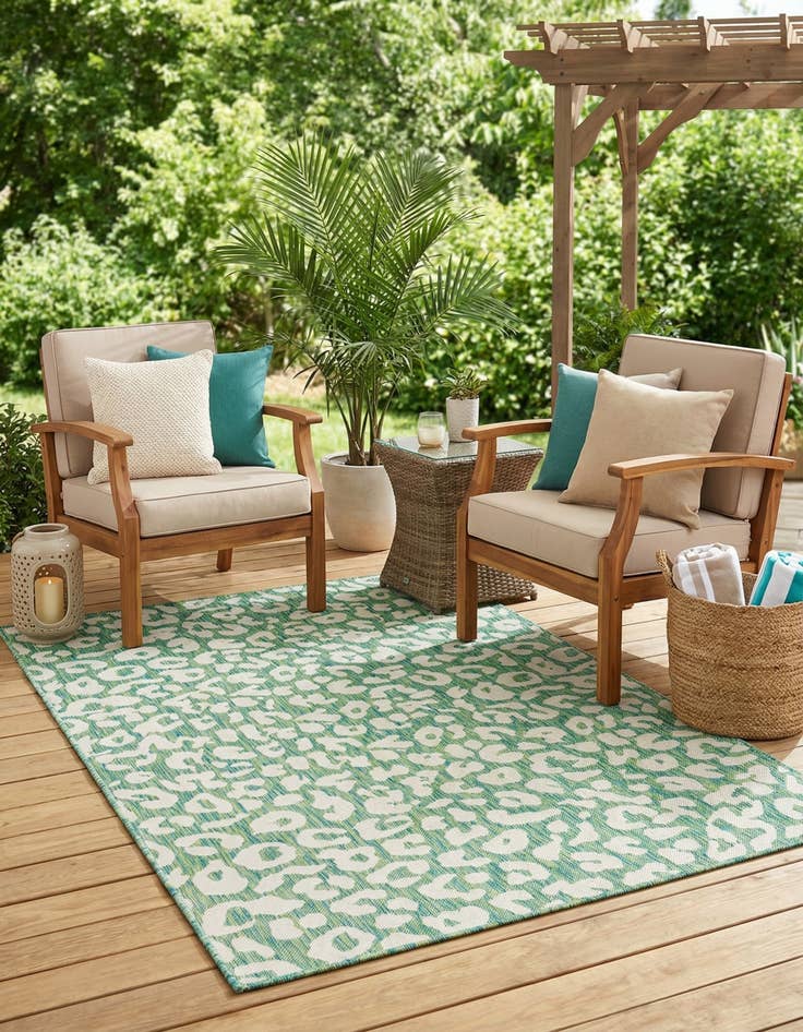 Detail image of 5' 3 x 8'  Washable Safari Indoor / Outdoor Rug