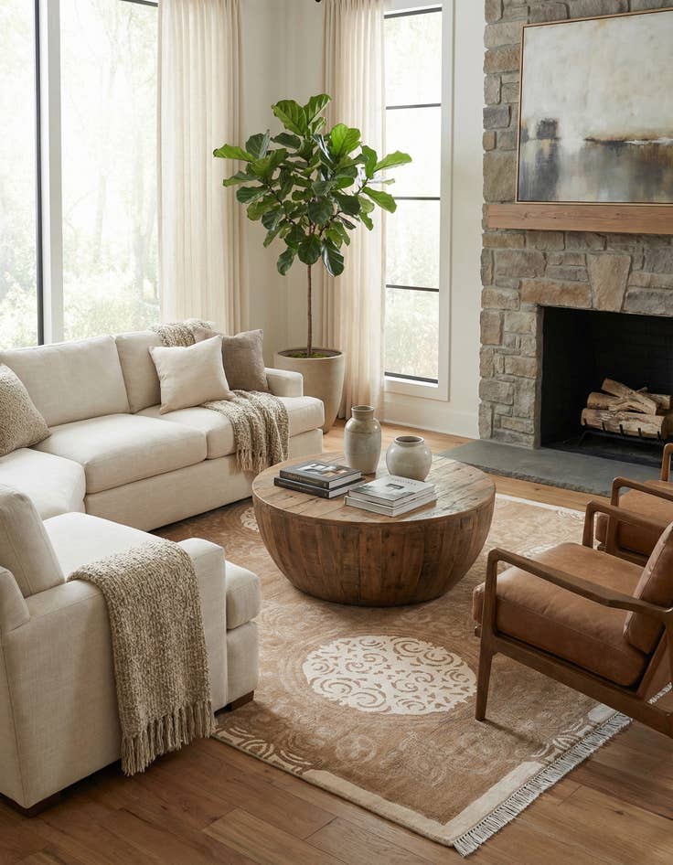 Detail image of 5' 7 x 8' 2  Hand Knotted Darya Wool Rug