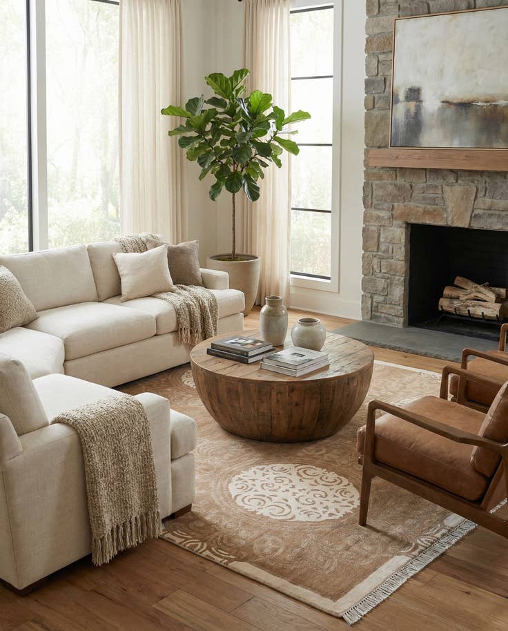 Detail image of 5' 7 x 8' 2 Hand Knotted Darya Wool Rug