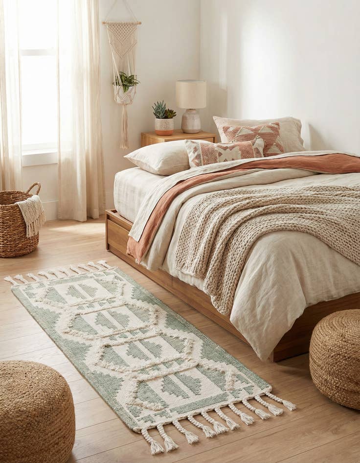 Detail image of 2' 2 x 5' 1  Hand Woven Arizona Wool Runner Rug