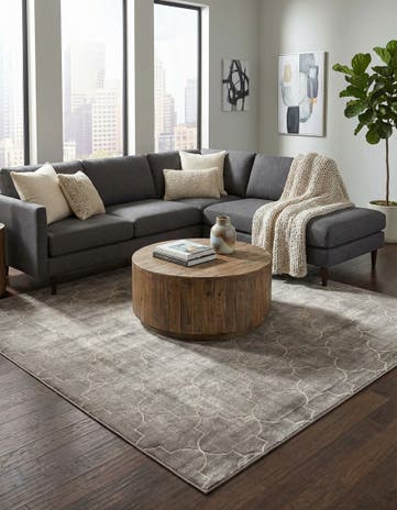 Jill Zarin Gray Uptown Lincoln Center Square Rug