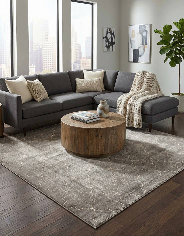 Detail image of 7' 10 x 7' 10 Uptown Lincoln Center Square Rug