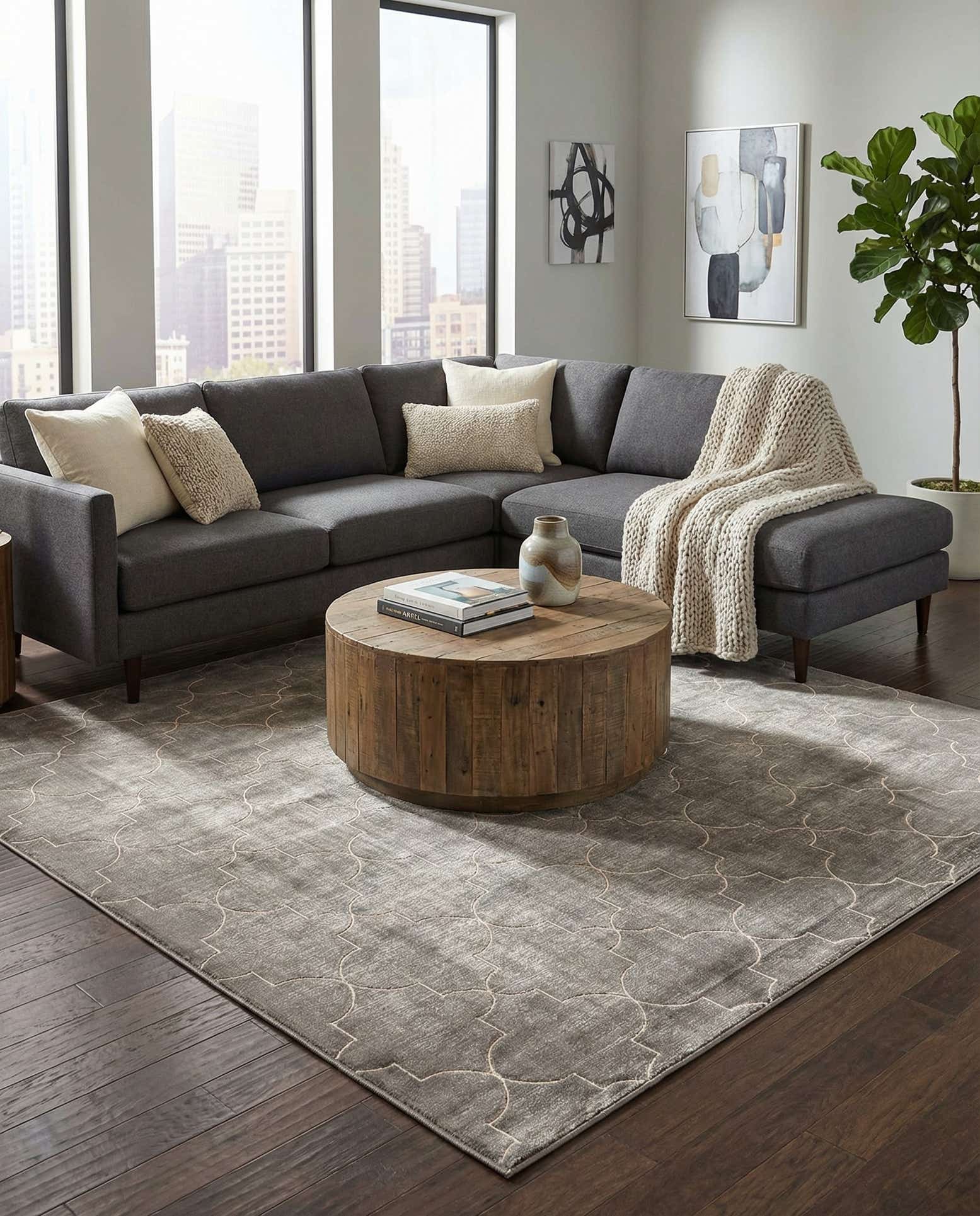 7' 10 x 7' 10 Uptown Lincoln Center Square Rug