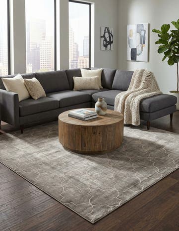 Jill Zarin Gray Uptown Lincoln Center Square Rug
