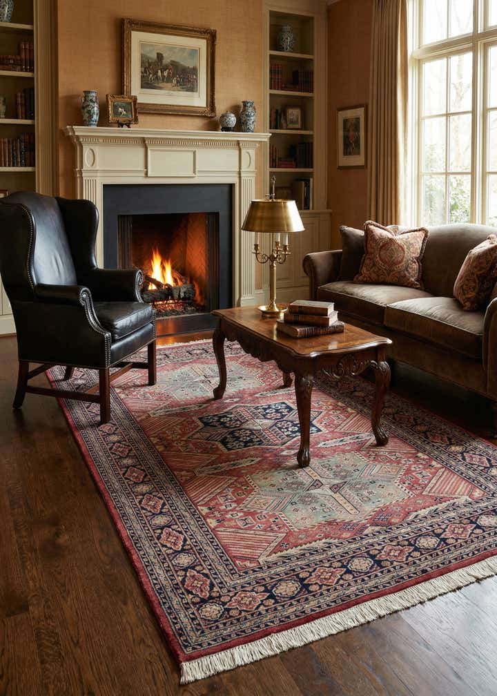 5' 3 x 8' 6 Hand Knotted Bokhara Oriental Wool Rug