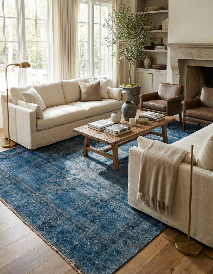 Detail image of 7' 2 x 10' 6  Hand Knotted Ultra Vintage Persian Wool Rug