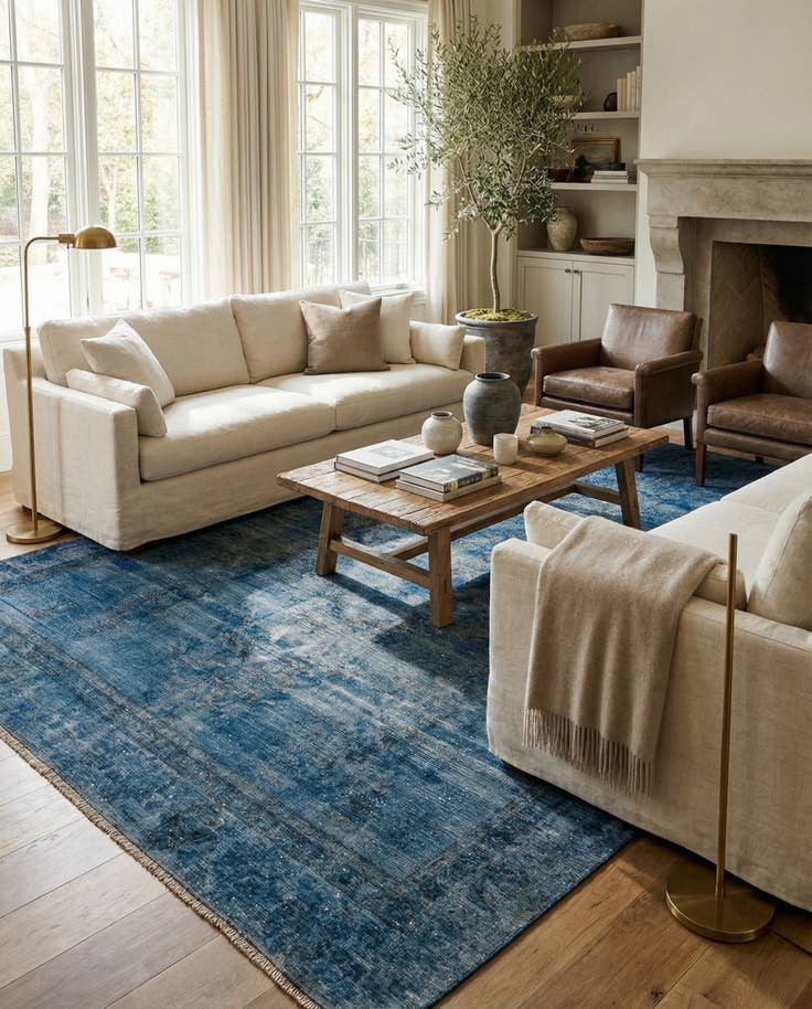 Detail image of 7' 2 x 10' 6 Hand Knotted Ultra Vintage Persian Wool Rug