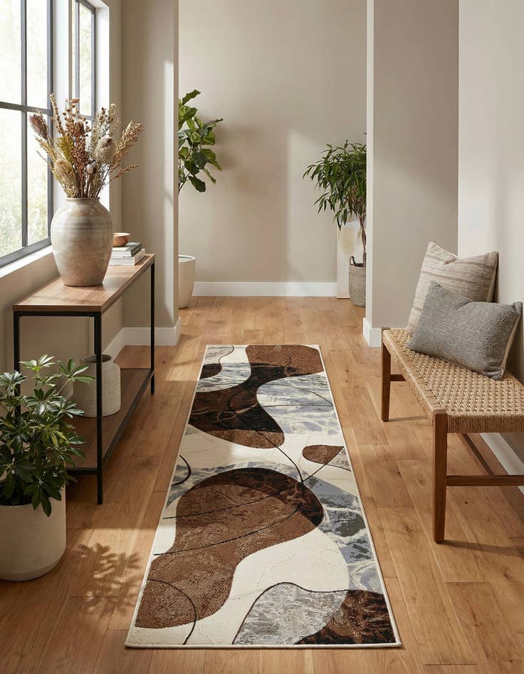 Detail image of 2' x 8'  Washable Modern Indoor / Outdoor Runner Rug