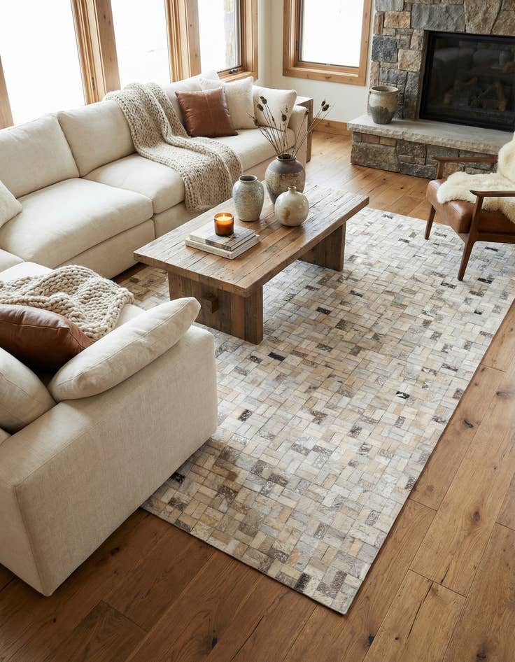 Detail image of 5' 5 x 7' 7 Cowhide Rug