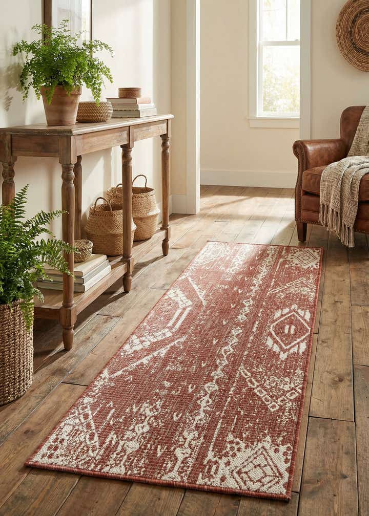 2' x 5' 3 Easy-Clean Bohemian Indoor / Outdoor Runner Rug