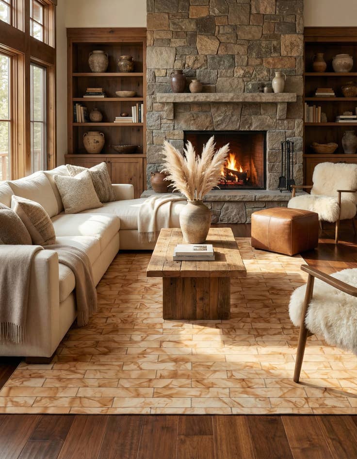 Detail image of  5' x 7' 11 Cowhide - Patchwork Rug