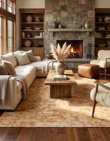5' x 7' 11 Cowhide - Patchwork Rug