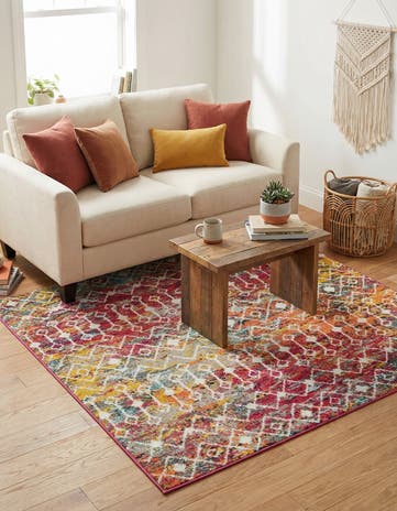 5' 3 x 5' 3 Moroccan Trellis Square Rug