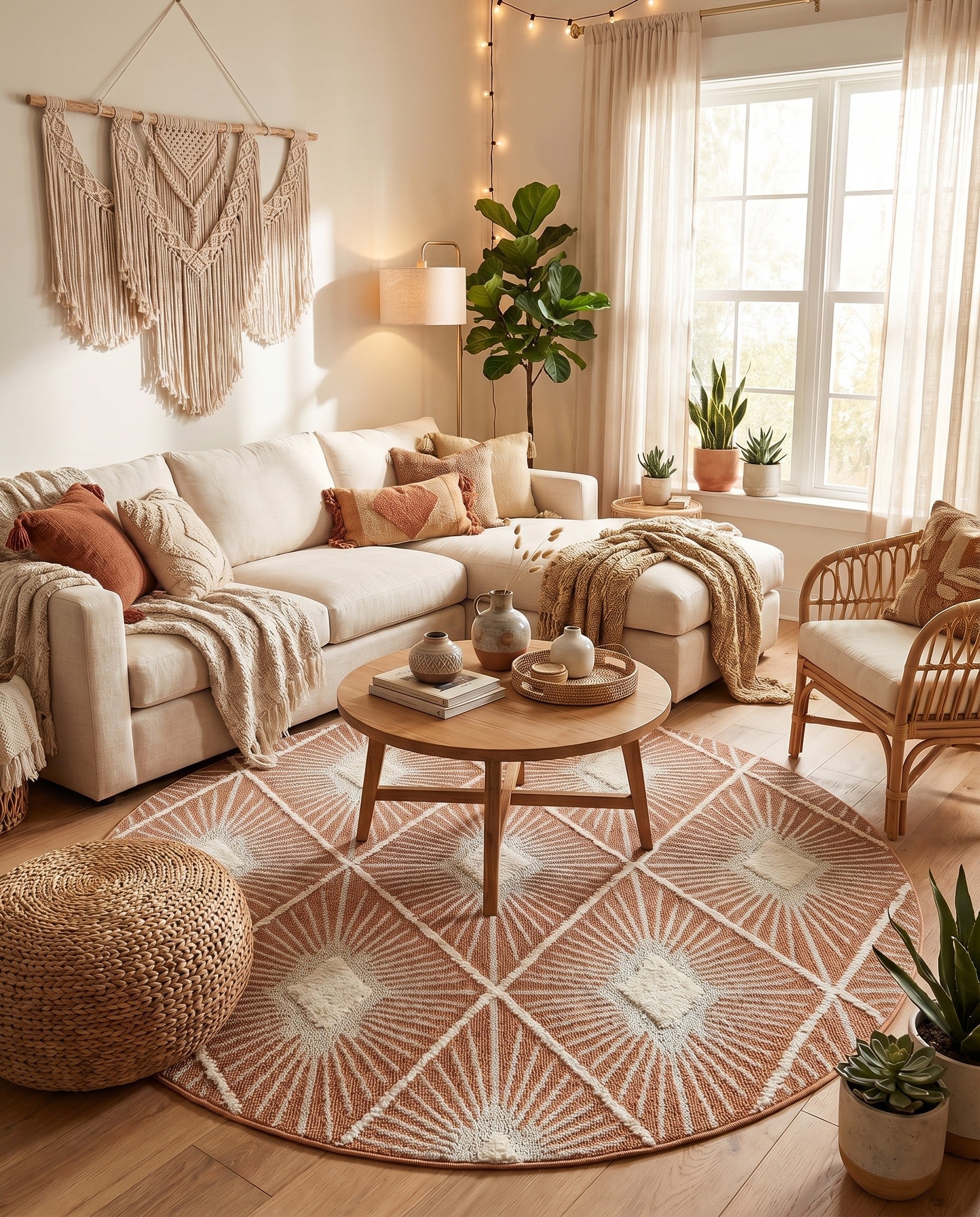 7' 10 x 7' 10 Boho Round Rug
