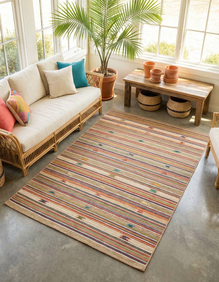 Detail image of  6' 1 x 9'  Washable Baja Indoor / Outdoor Rug
