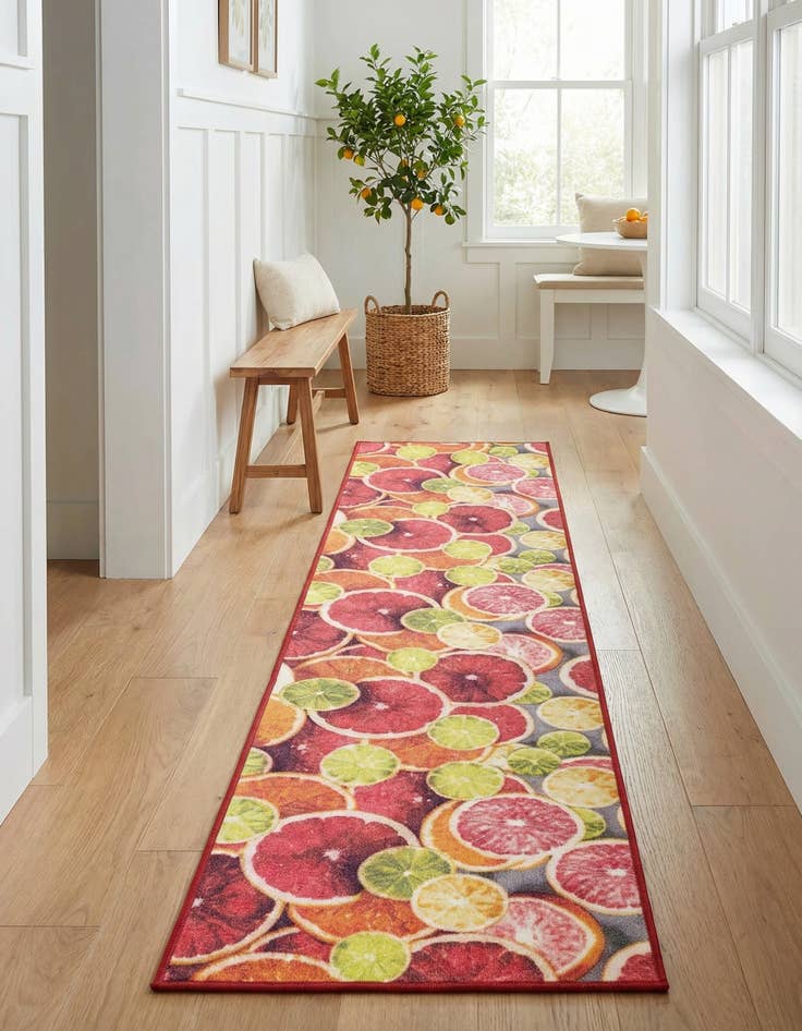 Detail image of 2' x 8' Easy-Clean Jill Zarin Caribbean Indoor / Outdoor Runner Rug