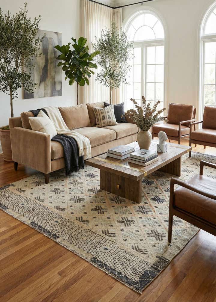 7' 8 x 10' 2 Hand Knotted Darya Wool Rug