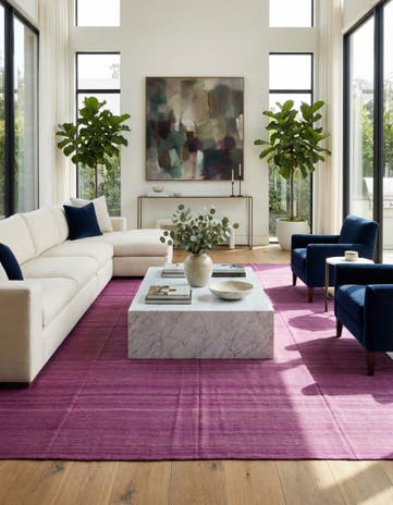 13' 9 x 19' 7 Hand Woven Kilim Modern Wool Rug