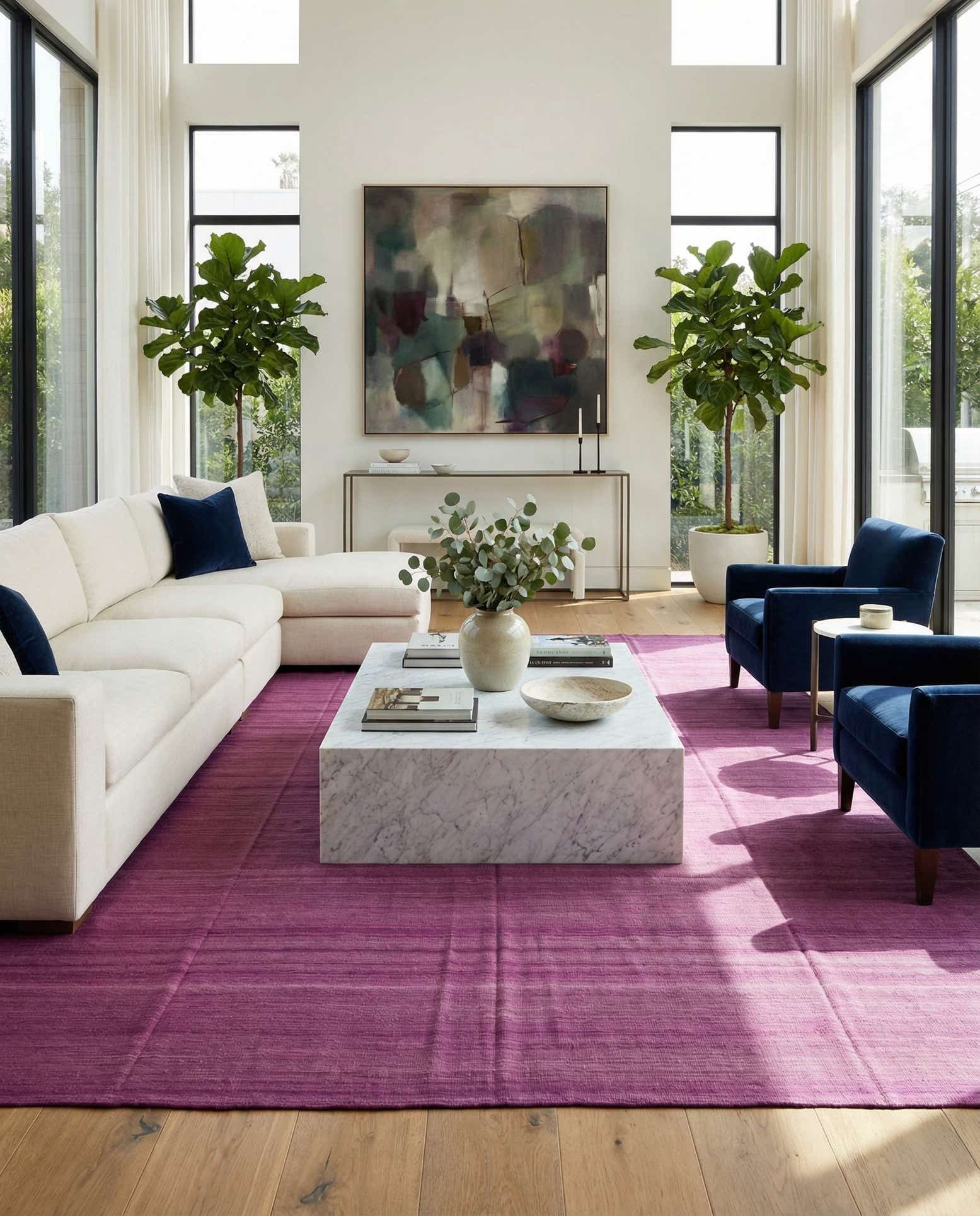 13' 9 x 19' 7 Hand Woven Kilim Modern Wool Rug